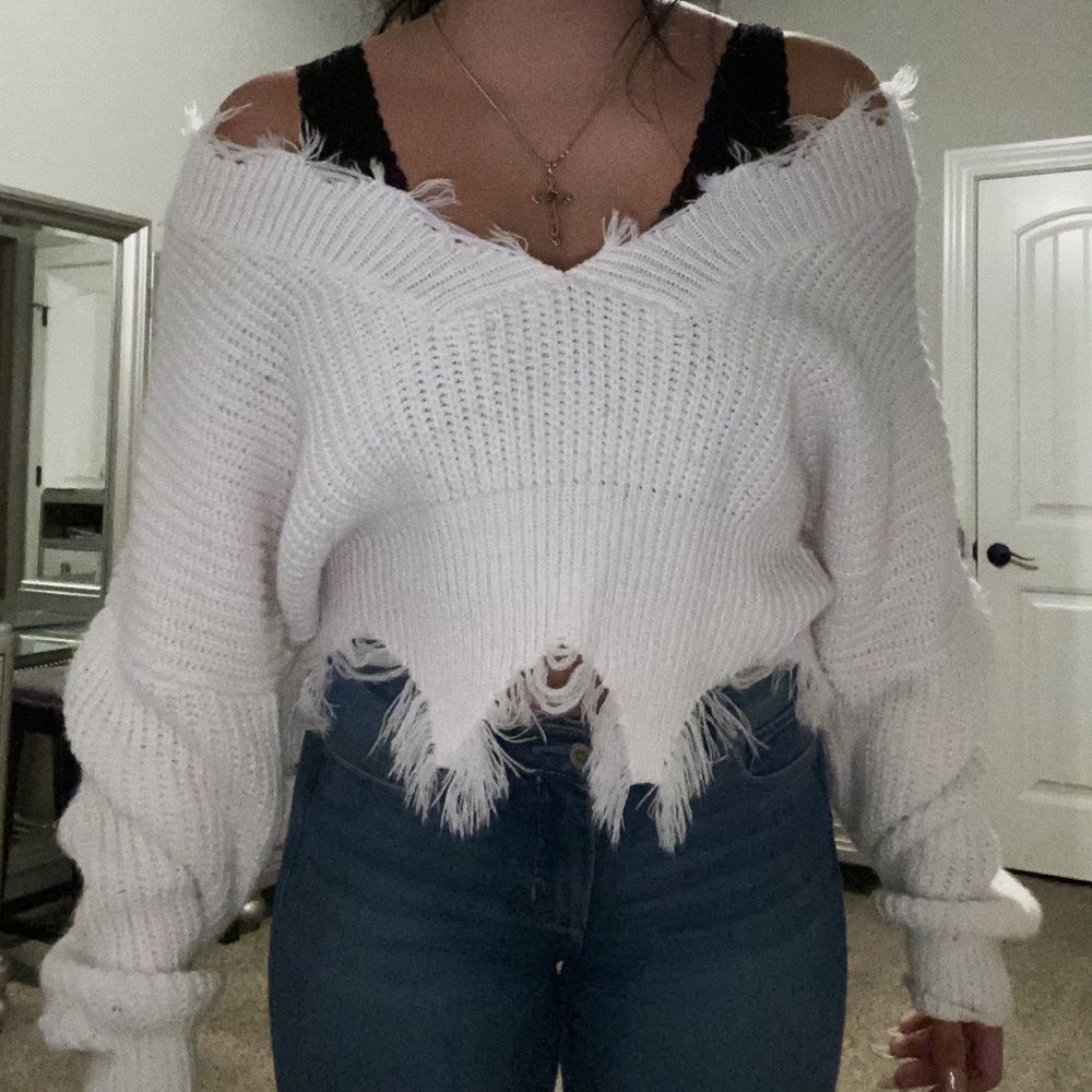 Fashion Nova off the shoulder cropped sweater